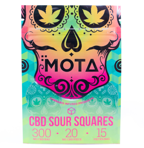 Mota CBD sour squares candy