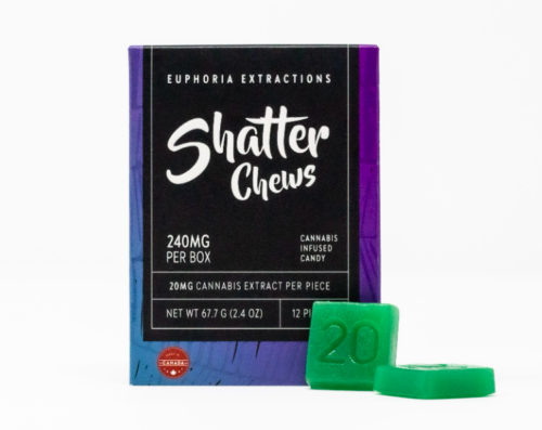 Euphoria extractions shatter chews cannabis infused candy